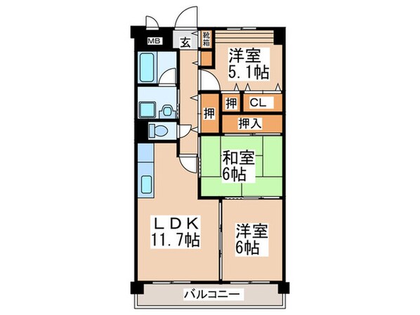 メゾンポレールの物件間取画像